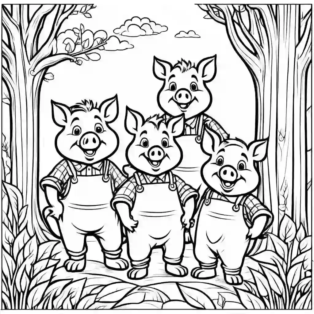 The Three Little Pigs coloring pages